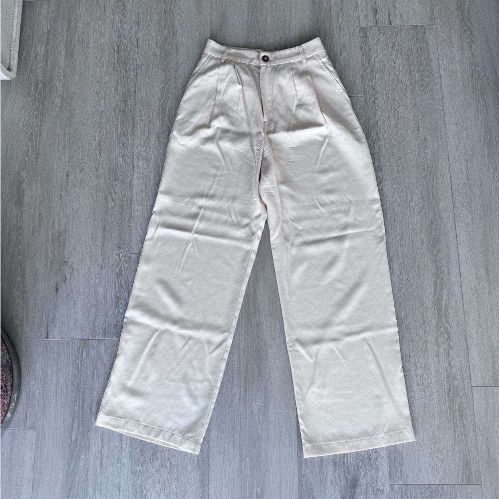 Reformation Cream trousers